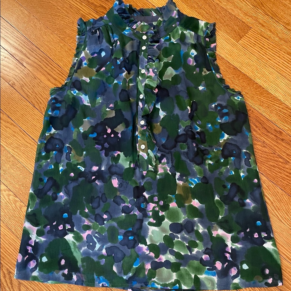 J. Crew sleeveless silk blouse